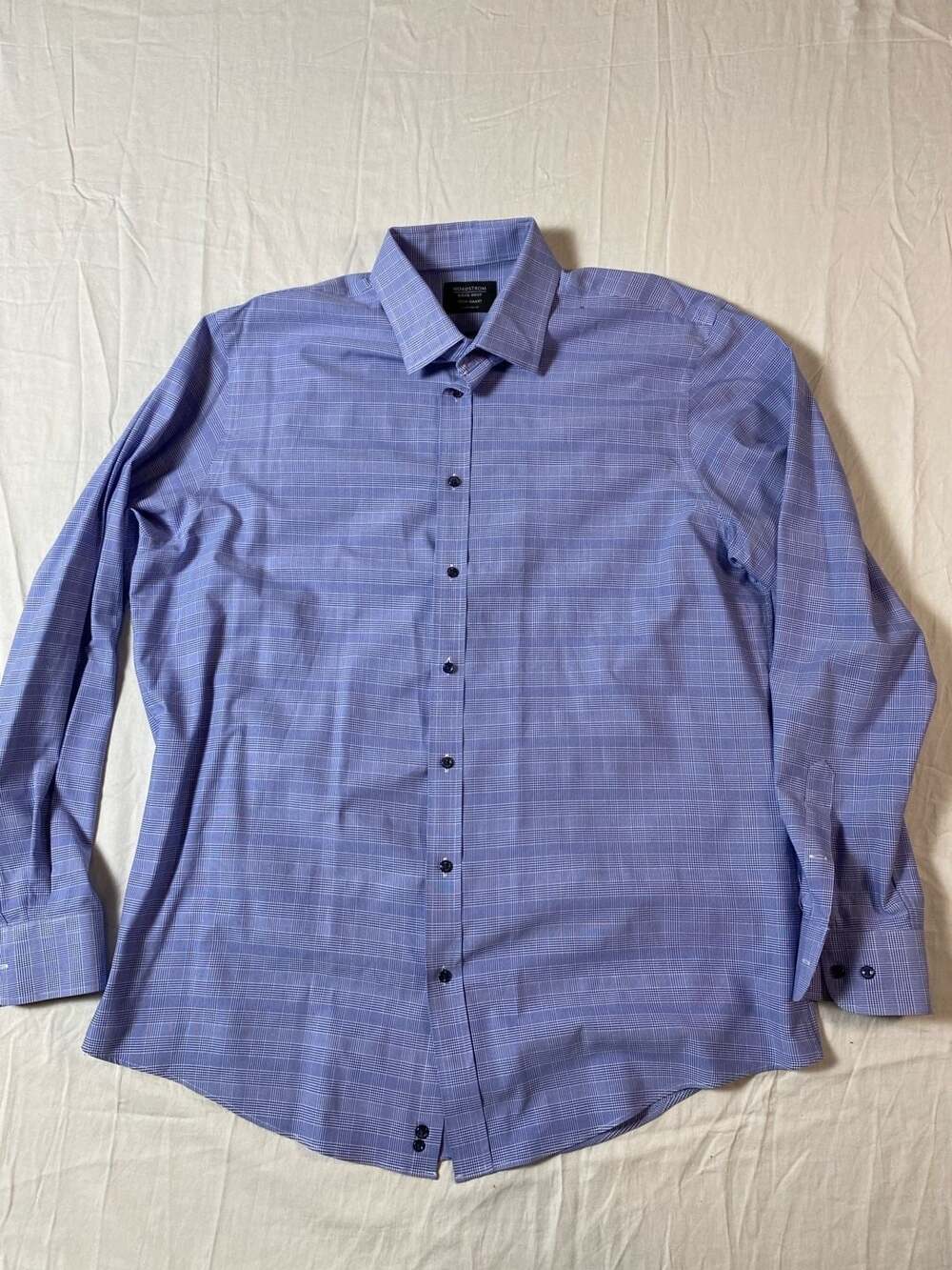 Nordstrom Men's Shop Tech-Smart Traditional Fit Plaid Dress Shirt 16.5 36-37 (12